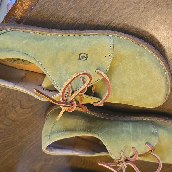 Women's Vintage BORN greensuede leather Oxford shoe size 10/42 - Picture 3 of 7